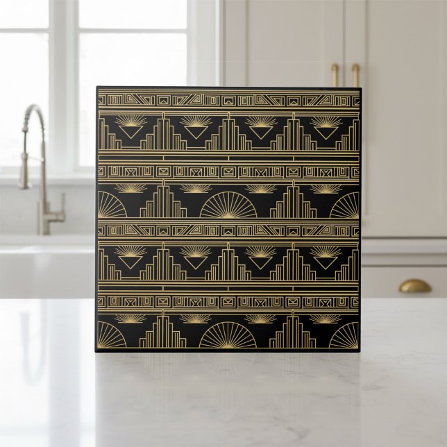 Art Deco Geometric Skyline Pat#9 ID1196 Tile (Creator Uploaded)