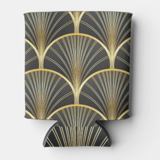 Art Deco Geometric Texture Illustration Can Cooler