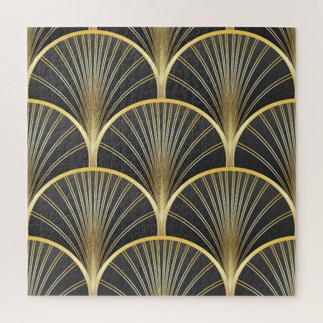 Art Deco Geometric Texture Illustration Jigsaw Puzzle (Vertical)