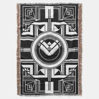 Art Deco Geometric Throw Blanket