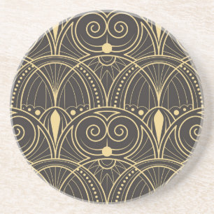 Art Deco Geometric Tiles Luxury. Coaster