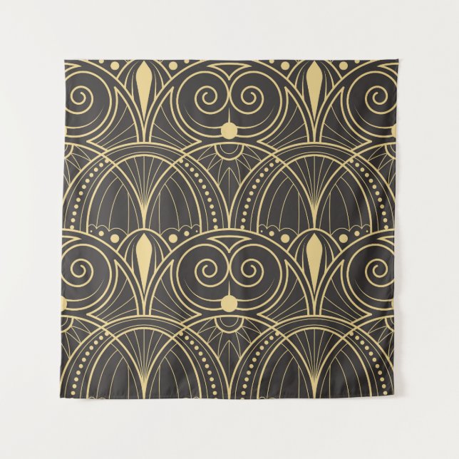 Art Deco Geometric Tiles Luxury. Tapestry (Front)