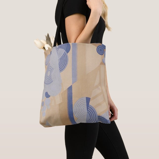 Art Deco Geometric Tote Bag (Close Up)