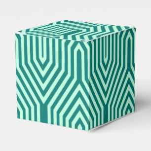 Art Deco Geometric - turquoise and aqua Favour Box