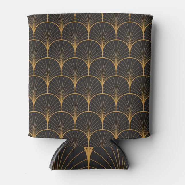 Art Deco, Geometric Vintage Pattern. Can Cooler (Front)