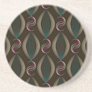 Art deco: geometric vintage pattern. coaster
