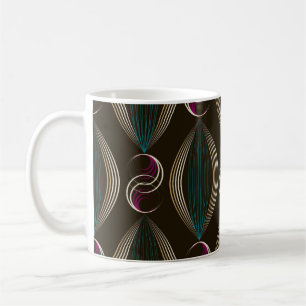 Art deco: geometric vintage pattern. coffee mug