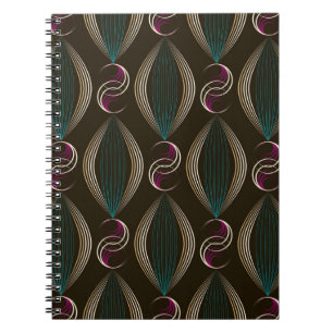 Art deco: geometric vintage pattern. notebook