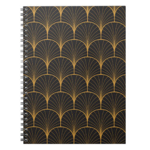 Art Deco, Geometric Vintage Pattern. Notebook