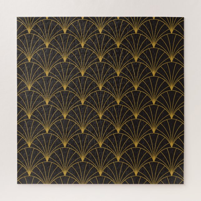 Art Deco geometric, vintage seamless pattern. Jigsaw Puzzle (Vertical)