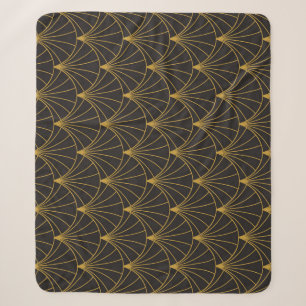 Art Deco geometric, vintage seamless pattern. Sherpa Blanket