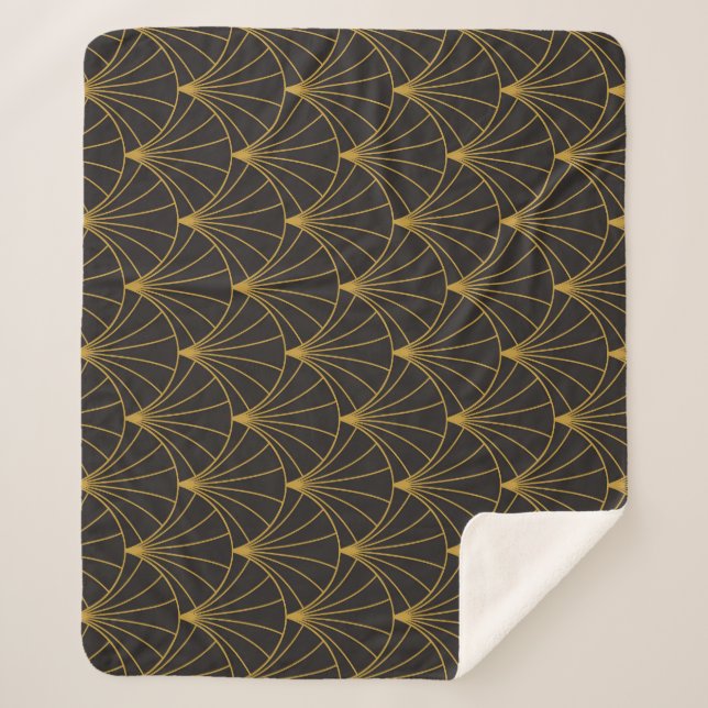 Art Deco geometric, vintage seamless pattern. Sherpa Blanket (Front)