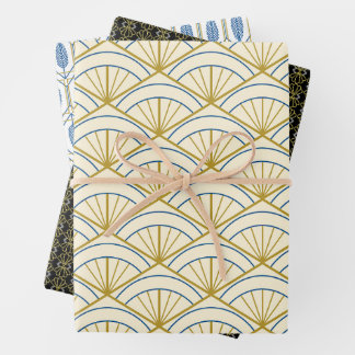 Art Deco Geometric Wrapping Paper Set