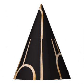 Art Deco Geometry: Gold Watercolor Wallpaper Party Hat