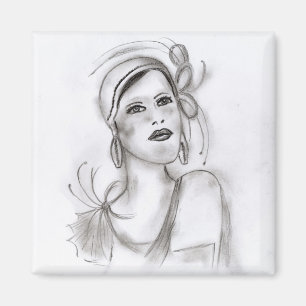 Art Deco Girl Magnet