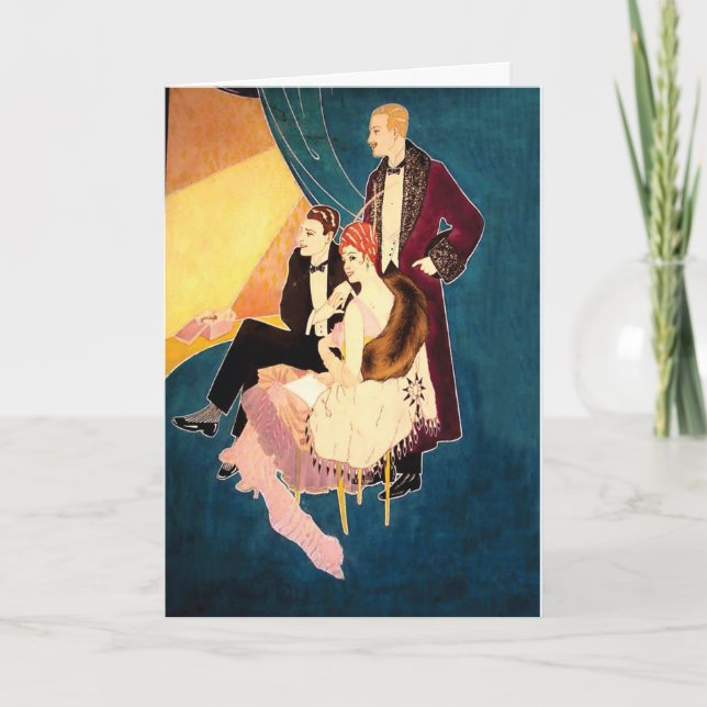 Art Deco Glamour ~ At the Theatre Invitation (Front)