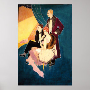 Art Deco Glamour ~ At the Theatre Poster