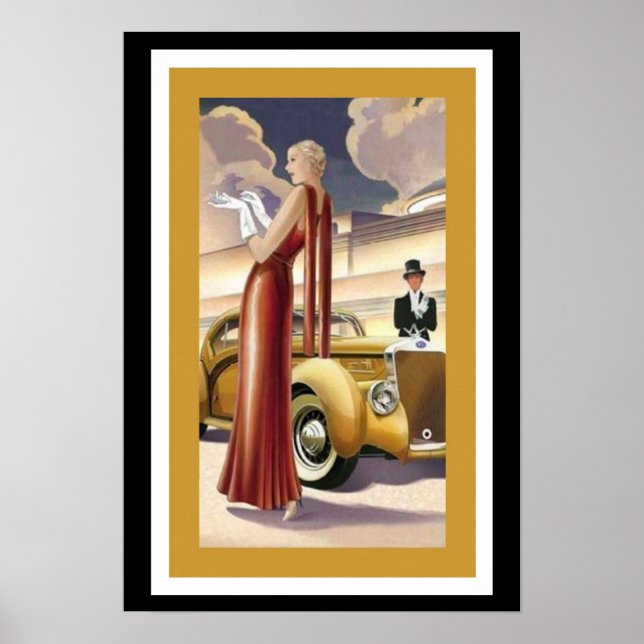 Art Deco Glamour Girl Poster (Front)