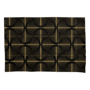 Art Deco Glamour: Golden Motifs Pillowcase