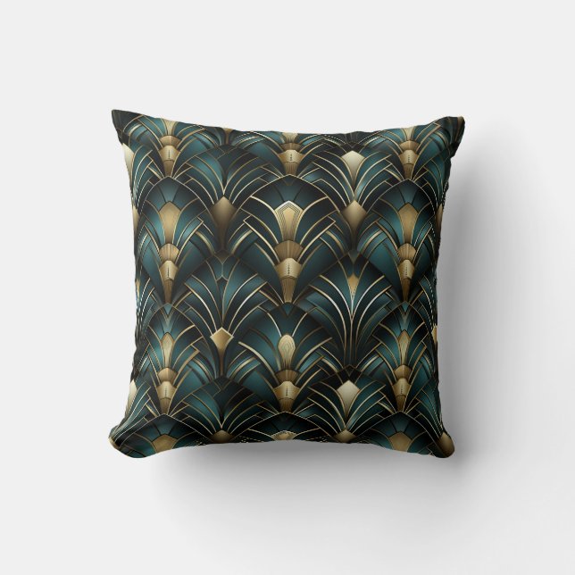 Art Deco Glamour Velvet Pillow (Front)