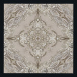 Art Deco Glamourous Vintage Fashion Grey Beige Faux Canvas Print<br><div class="desc">Art Deco Glamourous Vintage Fashion Grey Beige home decorations,  The rhinestone design details are simulated in the artwork. 
No actual rhinestones will be used in the making of this product.</div>