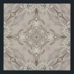 Art Deco Glamourous Vintage Fashion Grey Beige Faux Canvas Print<br><div class="desc">Art Deco Glamourous Vintage Fashion Grey Beige home decorations,  The rhinestone design details are simulated in the artwork. 
No actual rhinestones will be used in the making of this product.</div>