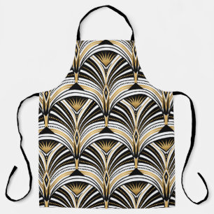 Art Deco Gold Black Elegance: Roaring Twenties Apron
