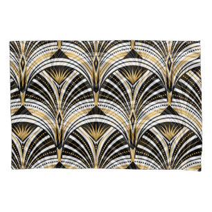 Art Deco Gold Black Elegance: Roaring Twenties Pillowcase