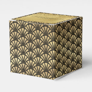 Art Deco Gold Black Gatsby 1920's Wedding Favour Box