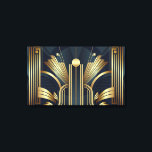 Art Deco Gold Canvas Print<br><div class="desc">An Art Deco Canvas Print In Blue And Gold</div>