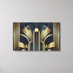 Art Deco Gold Canvas Print