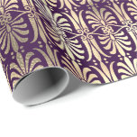 Art Deco Gold Champaigne Purple Violet Amethyst Wrapping Paper<br><div class="desc">florenceK classic chic wrap
florenceK design</div>