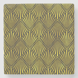 Art Deco Gold Coaster