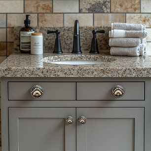 Art Deco Gold Egyptian Fans Shiny Black Ceramic Knob