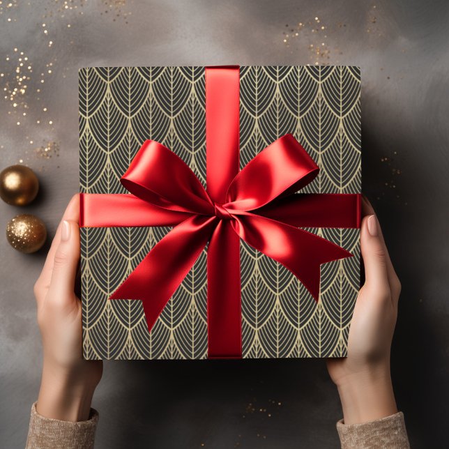 Art Deco Gold Elegant Scales Scallop Pattern Wrapping Paper (Creator Uploaded)