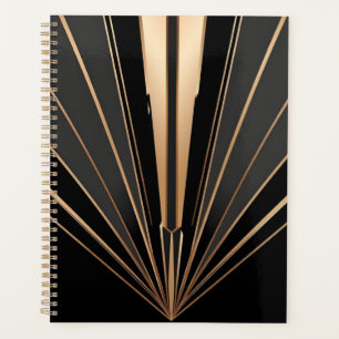 Art Deco Gold Fan Geometric Elegance Planner
