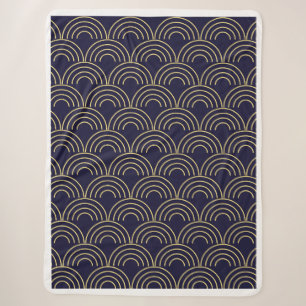 Art Deco Gold Fans Seamless Pattern Sherpa Blanket