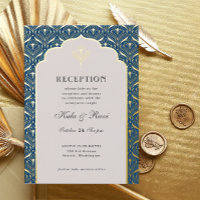 Art Deco Gold Floral Lotus Wedding Reception