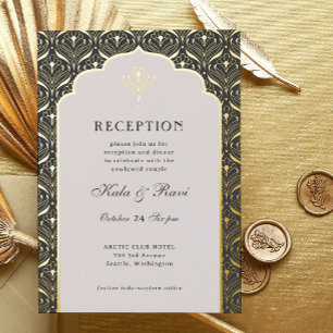 Art Deco Gold Floral Lotus Wedding Reception