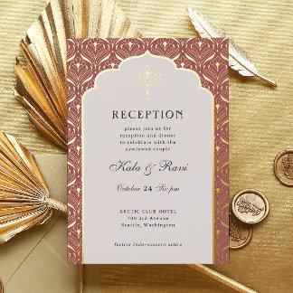 Art Deco Gold Floral Lotus Wedding Reception