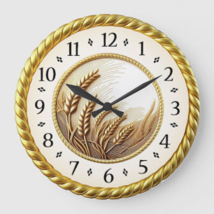 Art Deco Gold Large Clock