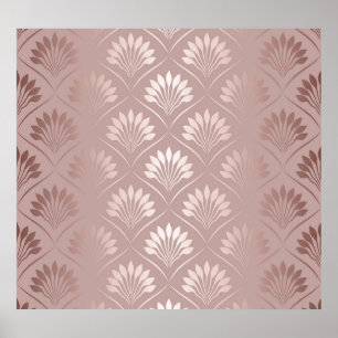 Art Deco: Gold Lattice Elegance. Poster