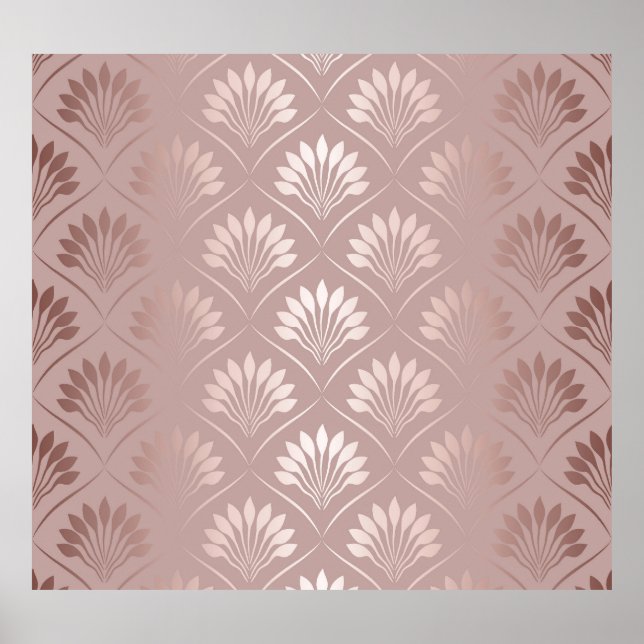 Art Deco: Gold Lattice Elegance. Poster (Front)