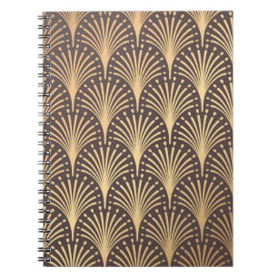 Art Deco Gold: Minimalistic Geometric Luxury Notebook