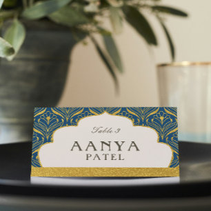 Art Deco Gold Mundap Arch Wedding Escort Name Place Card