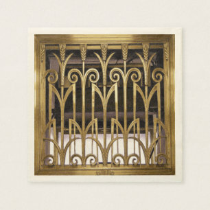 Art Deco Gold Napkin