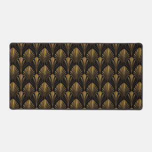 Art Deco Gold Pattern — Elegant Vintage Geometric Desk Mat