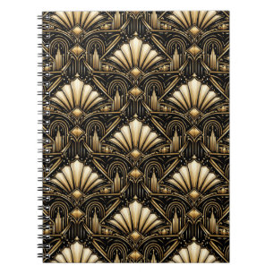 Art Deco Gold Pattern Notebook