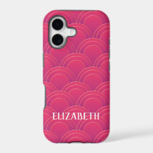 Art Deco Gold Pink Name Personalised Custom