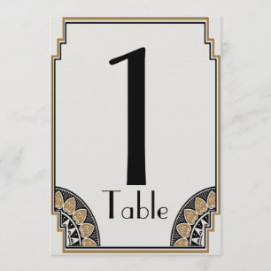Art Deco Gold Posh Table Number